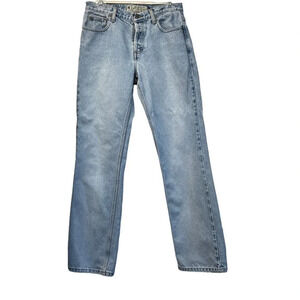 American Eagles Outfitters Womens Size 6 LONG Light Blue Jeans Fly-Button